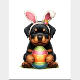 Easter Rottweiler Dog Posters and Art